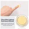 Newhouse Hardware Round Lighted Wired Replacement Door Chime Push Button, Gold Rim with White Center FMBCL